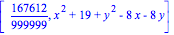 [167612/999999, x^2+19+y^2-8*x-8*y]